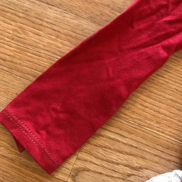 NWT Persnickety Red and Cream Ruffle Top - Picture 5 of 6